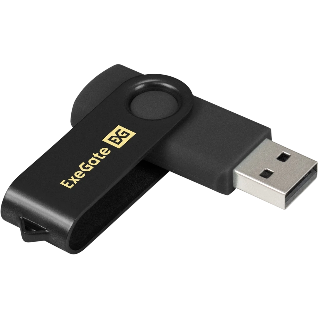 USB Flash накопитель 16GB ExeGate Jet Black (EX302039RUS)