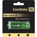 USB Flash накопитель 64GB ExeGate Jet Green (EX302056RUS)