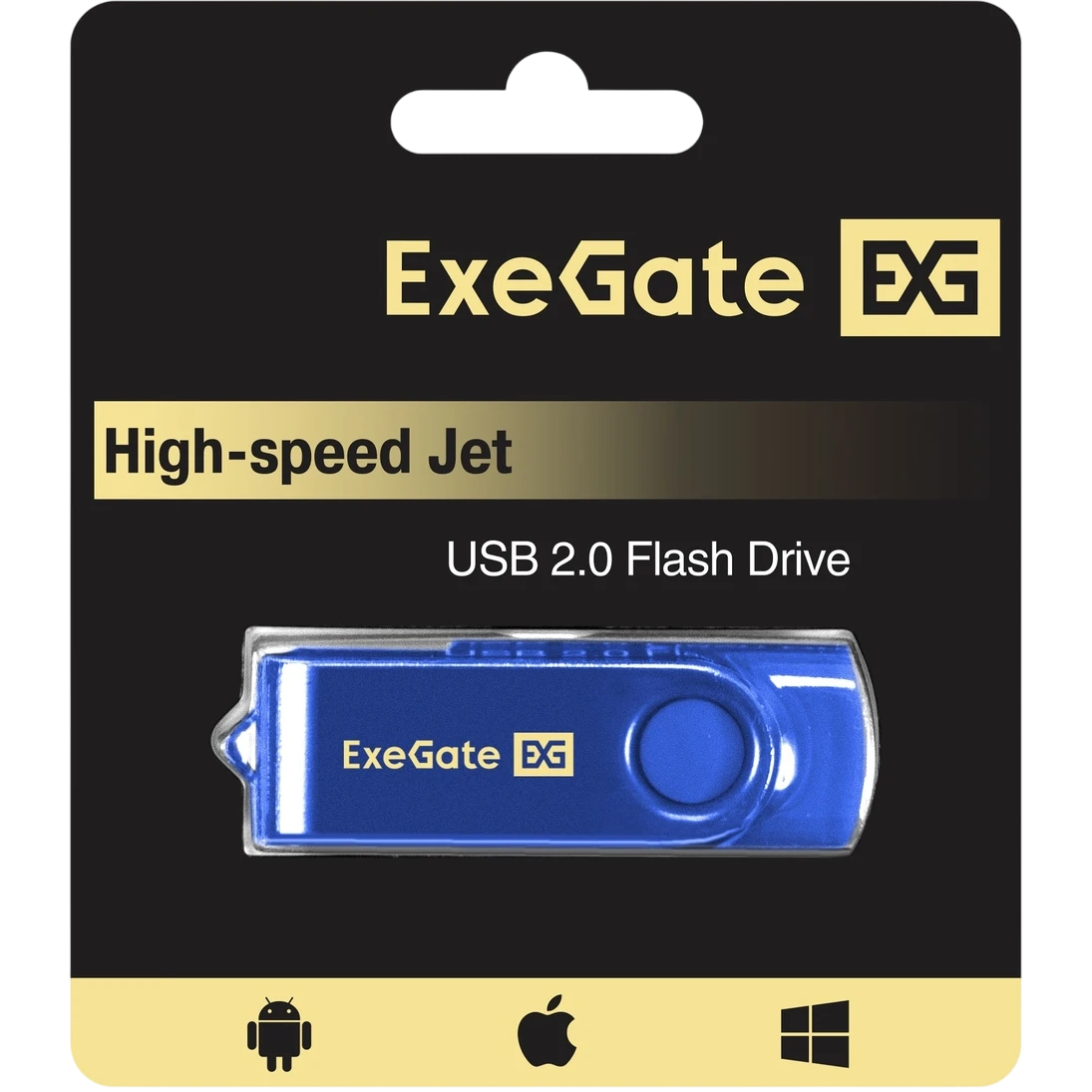 USB Flash накопитель 32GB ExeGate Jet Blue (EX302045RUS) - фото 7
