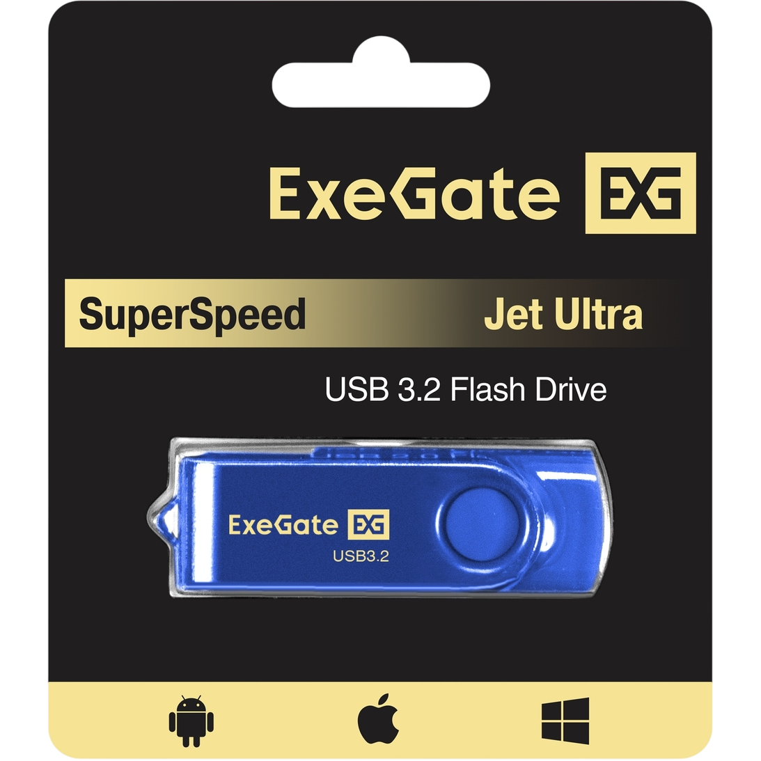 USB Flash накопитель 32GB ExeGate Jet Ultra Blue (EX302050RUS) - фото 7