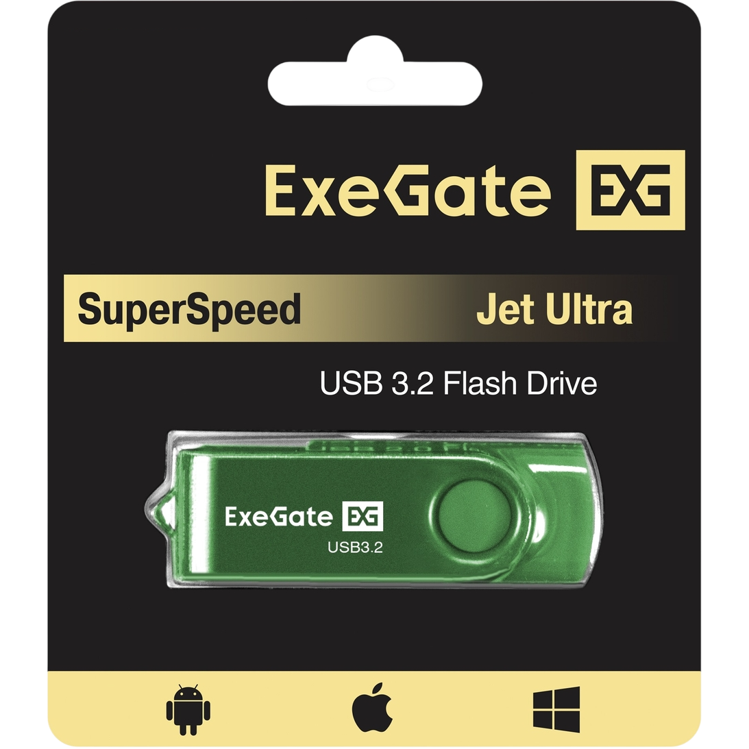 USB Flash накопитель 64GB ExeGate Jet Ultra Green (EX302061RUS) - фото 7