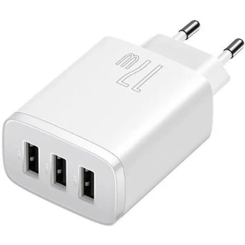 Сетевое зарядное устройство Baseus Compact 17W White - CCXJ020102 - фото 2