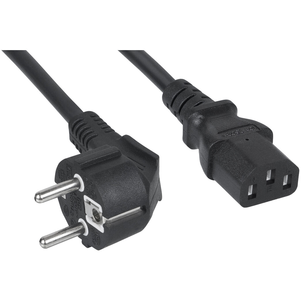 Кабель питания Schuko - C13, 3м, Cabeus PC-186-VDE-1.5-3M