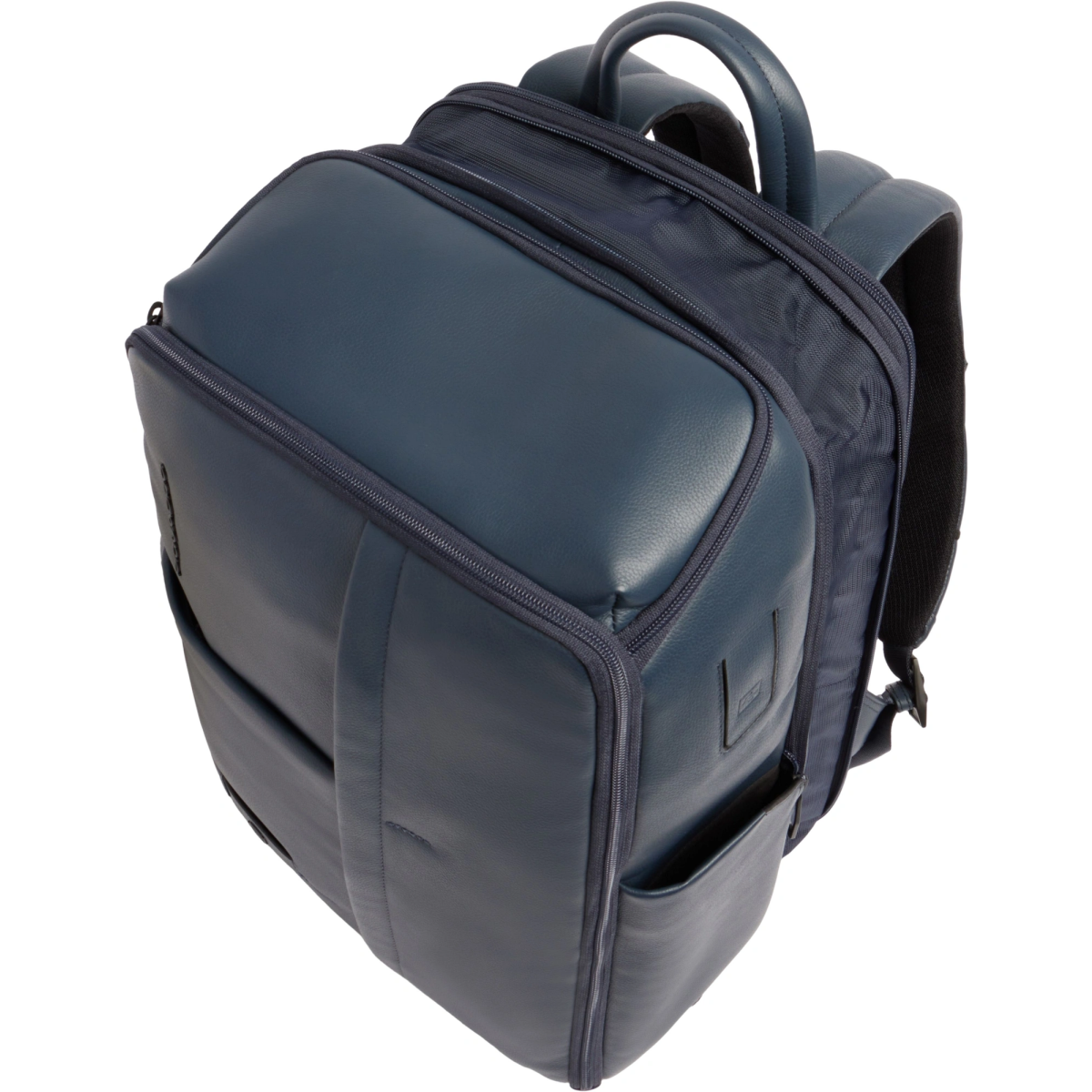 Рюкзак для ноутбука Piquadro Expandable Leather Travel Backpack 15.6" Blue (CA7162W137/BLU) - фото 3