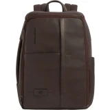 Рюкзак для ноутбука Piquadro Expandable Leather Travel Backpack 15.6" Dark Brown (CA7162W137/TM)