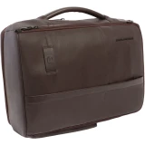 Рюкзак для ноутбука Piquadro Expandable Leather Travel Backpack 15.6" Dark Brown (CA7162W137/TM)