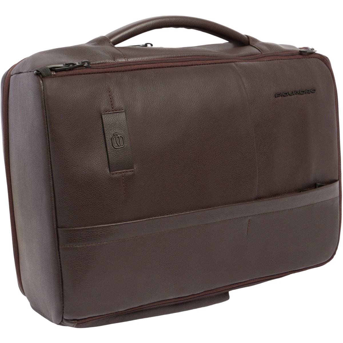 Рюкзак для ноутбука Piquadro Expandable Leather Travel Backpack 15.6" Dark Brown (CA7162W137/TM) - фото 2