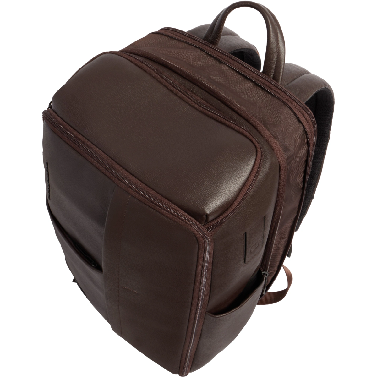 Рюкзак для ноутбука Piquadro Expandable Leather Travel Backpack 15.6" Dark Brown (CA7162W137/TM) - фото 3