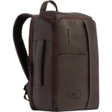 Рюкзак для ноутбука Piquadro Expandable Leather Travel Backpack 15.6" Dark Brown (CA7162W137/TM)