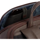 Рюкзак для ноутбука Piquadro Expandable Leather Travel Backpack 15.6" Dark Brown (CA7162W137/TM)
