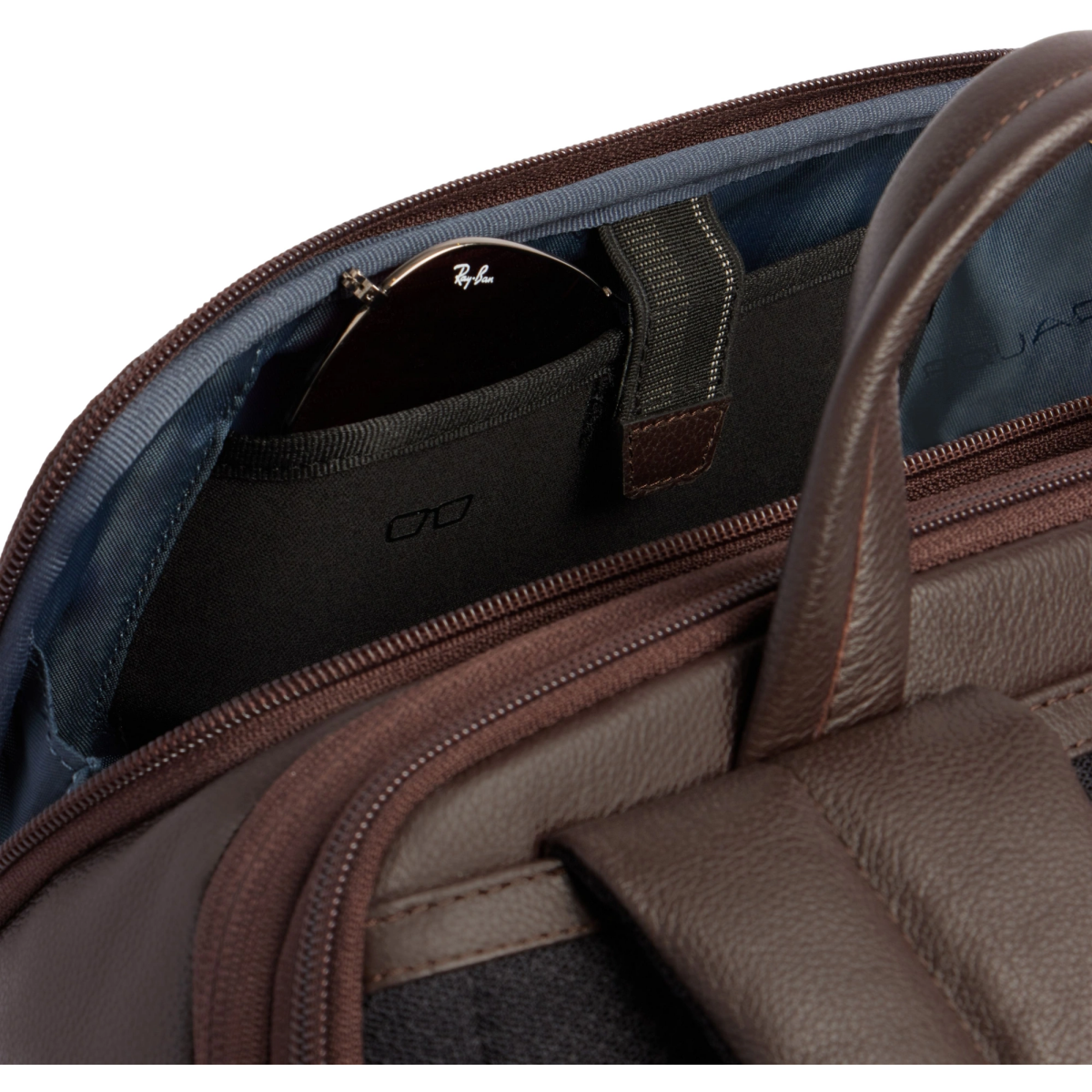 Рюкзак для ноутбука Piquadro Expandable Leather Travel Backpack 15.6" Dark Brown (CA7162W137/TM) - фото 8