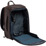 Рюкзак для ноутбука Piquadro Expandable Leather Travel Backpack 15.6" Dark Brown (CA7162W137/TM)