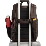 Рюкзак для ноутбука Piquadro Expandable Leather Travel Backpack 15.6" Dark Brown (CA7162W137/TM)