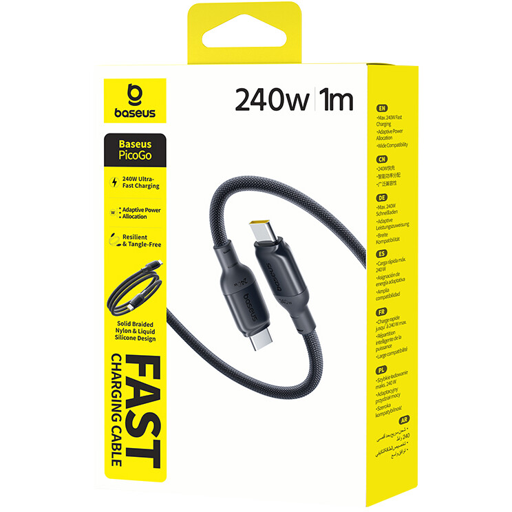 Кабель USB Type-C - USB Type-C, 1м, Baseus E0423300 - фото 4