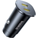 Автомобильное зарядное устройство Baseus GoTrip DP1 C+C Black (C00072300123-01)
