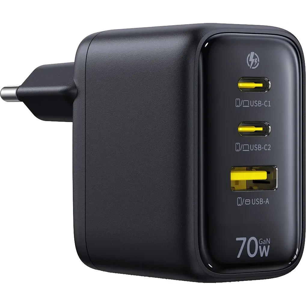 Сетевое зарядное устройство Baseus EnerFill FE22 70W Cosmic Black - E0123500