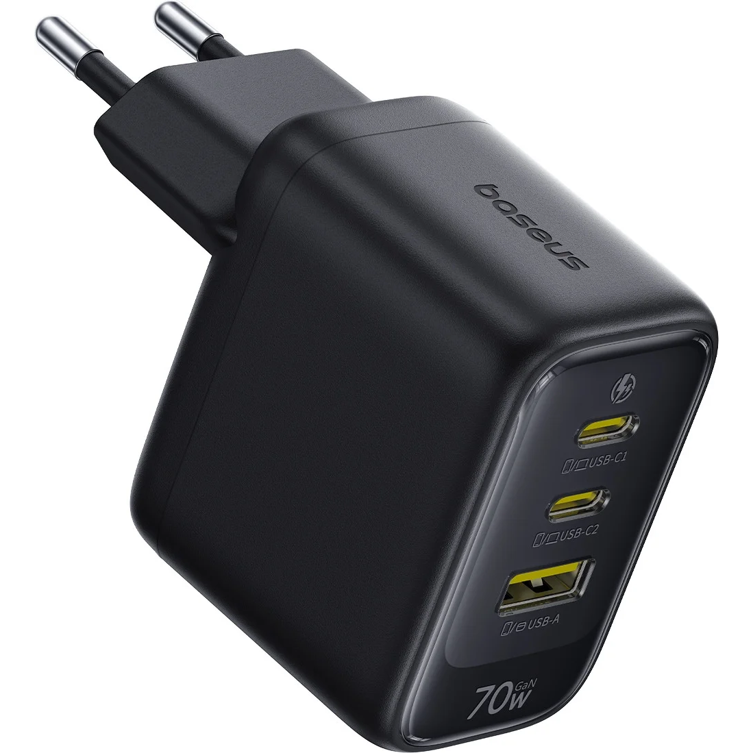 Сетевое зарядное устройство Baseus EnerFill FE22 70W Cosmic Black - E0123500 - фото 3