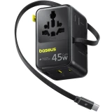 Сетевое зарядное устройство Baseus PicoGo AG11 45W Universal Travel Adapter Black (E0307F00)