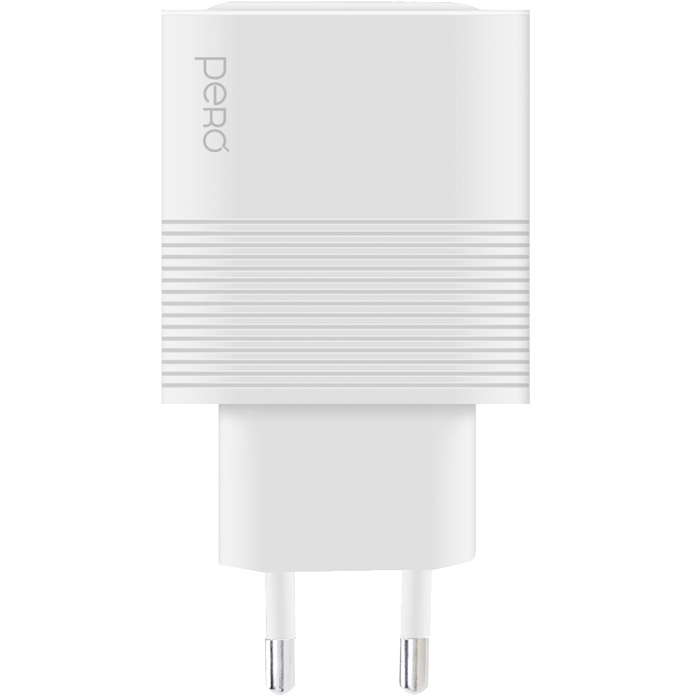 Сетевое зарядное устройство PERO TC11 White - TC11W - фото 2