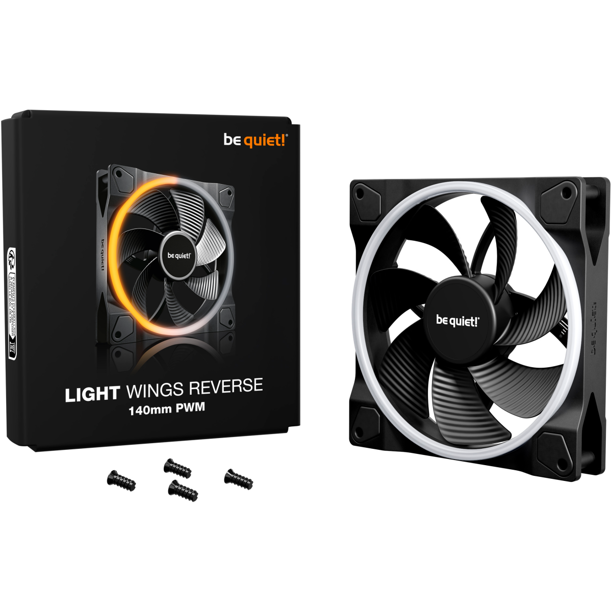 Вентилятор для корпуса Be Quiet Light Wings 140mm PWM Reverse Black - BL134 - фото 5