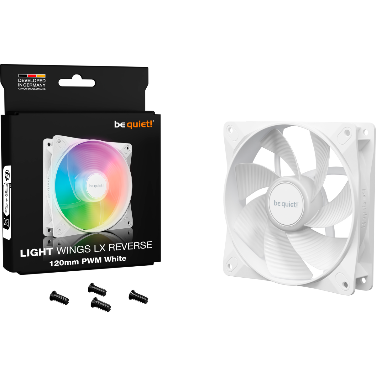 Вентилятор для корпуса Be Quiet Light Wings LX 120mm PWM Reverse White - BL133 - фото 5