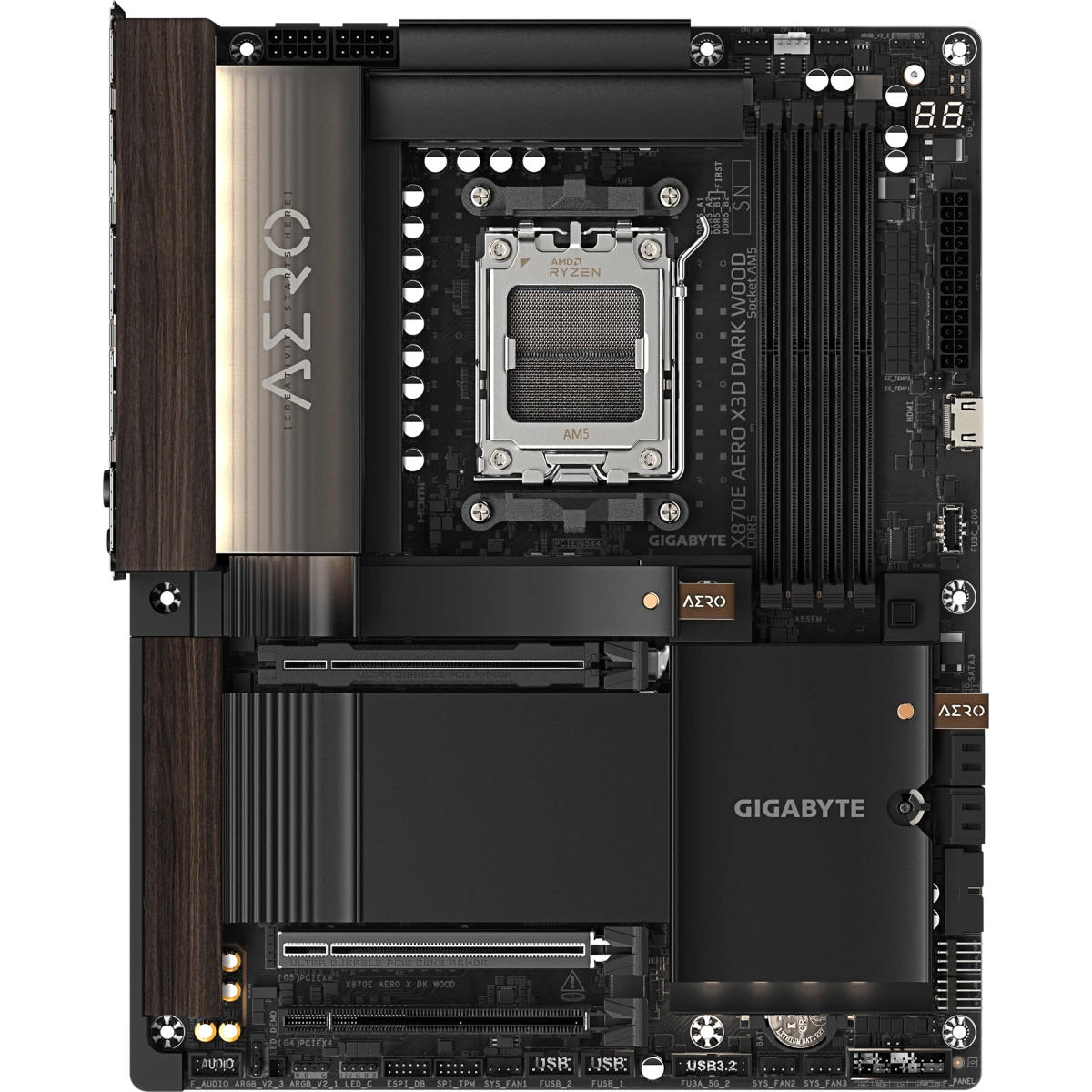 Материнская плата Gigabyte X870E AERO X3D DARK WOOD