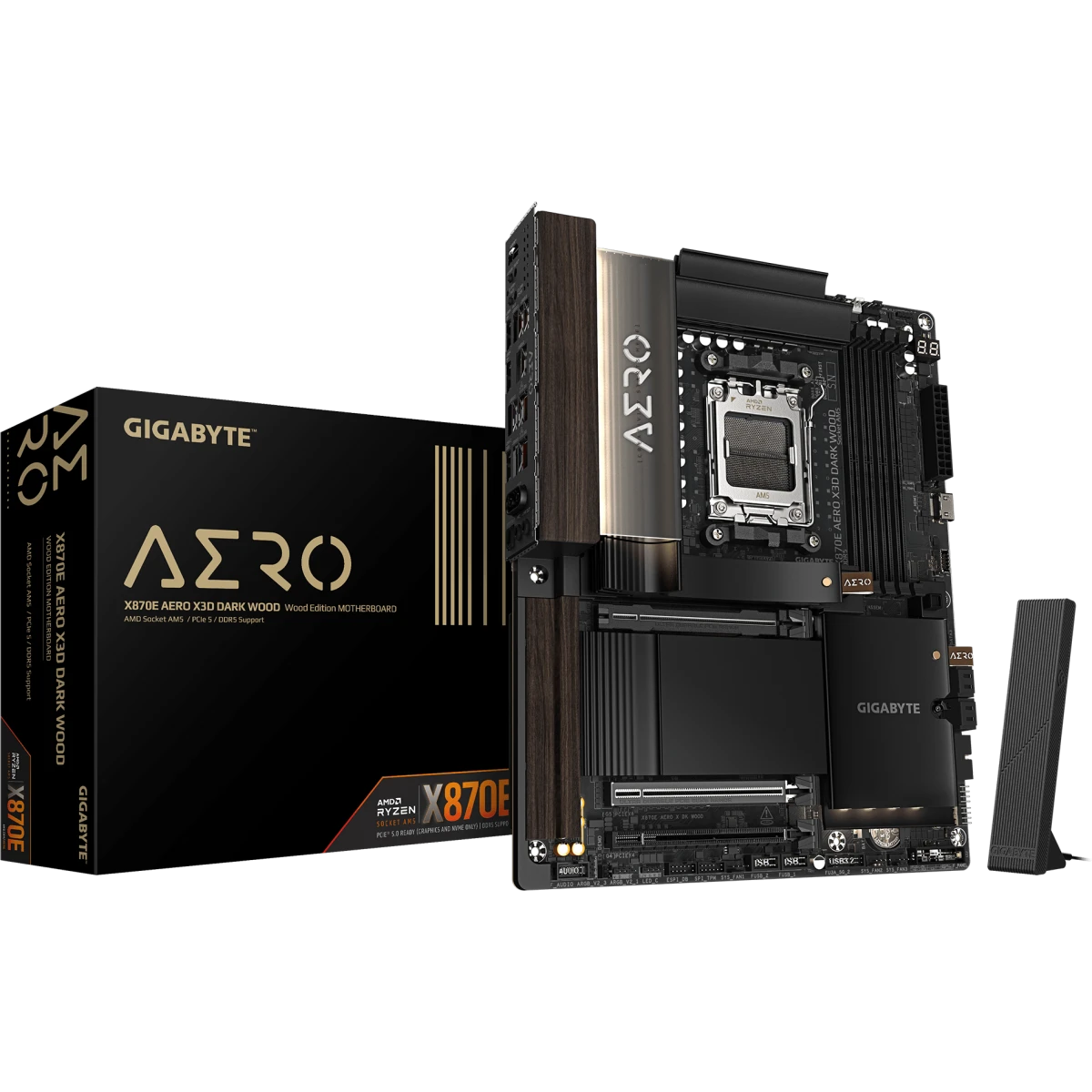 Материнская плата Gigabyte X870E AERO X3D DARK WOOD - фото 7