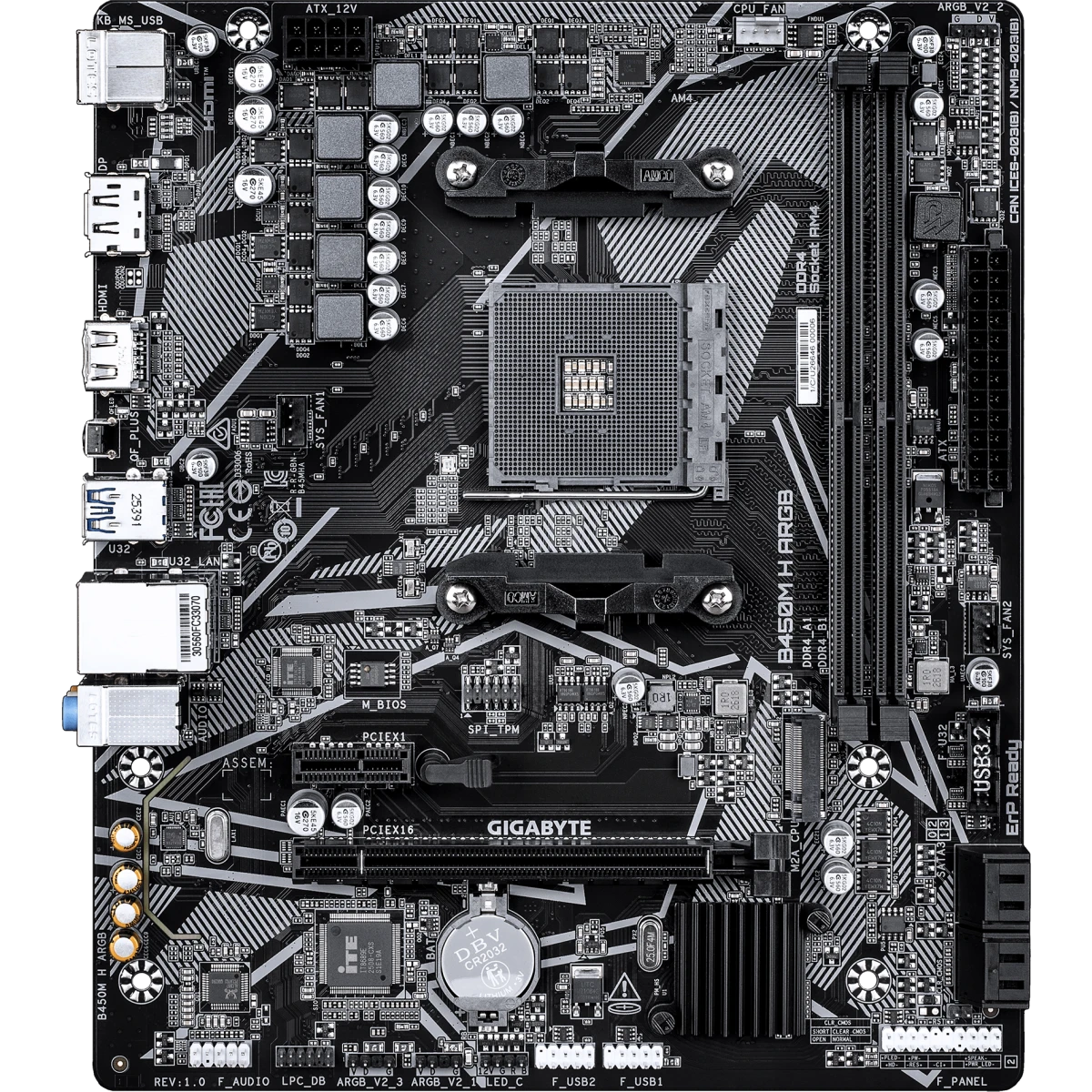 Материнская плата Gigabyte B450M H ARGB