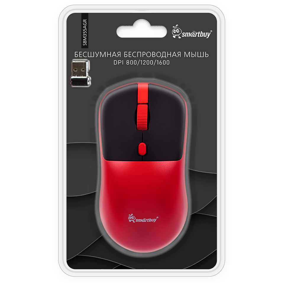 Мышь SmartBuy 355 Red/Black - SBM355AGR - фото 9