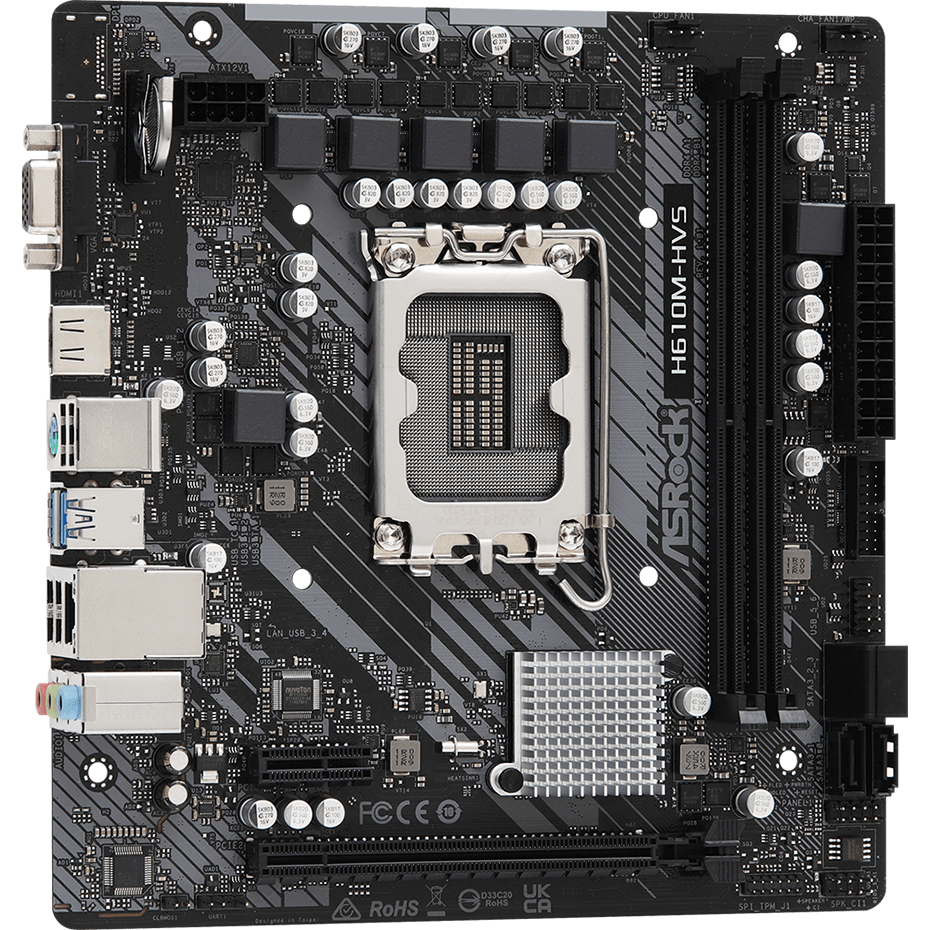 ..... Материнская плата ASRock H610M-HVS (3614) из ремонта, неориг. упаковка, только шилд - фото 3