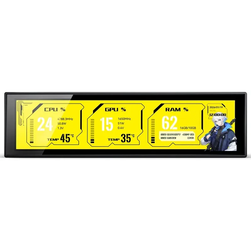 Монитор параметров Jonsbo DS916 Black