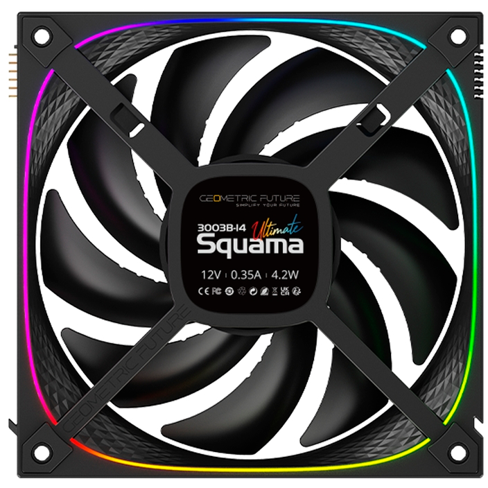 Вентилятор для корпуса Geometric Future Squama 3003R-14 Black (3 шт.) - 1F3003R314000 - фото 6