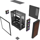Корпус HSPD F760-TGBK-ARGB Black