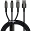 Кабель USB - microUSB/USB Type-C/Lightning, 1.5м, Baseus CAMLTWJ-01