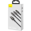 Кабель USB - microUSB/USB Type-C/Lightning, 1.5м, Baseus CAMLTWJ-01 - фото 3