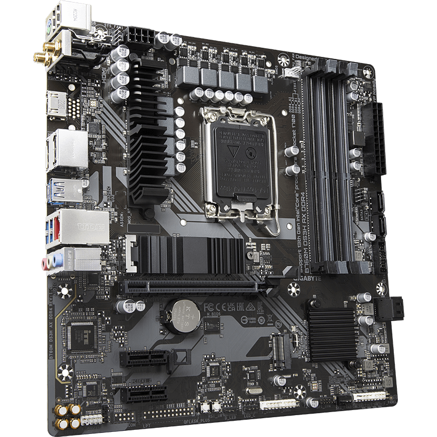..... Материнская плата Gigabyte B760M DS3H AX DDR4 (0693) ОЕМ из ремонта - фото 2