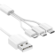 Кабель USB - microUSB/USB Type-C/Lightning, 0.2м, KS-IS KS-478W-0.2 - фото 3