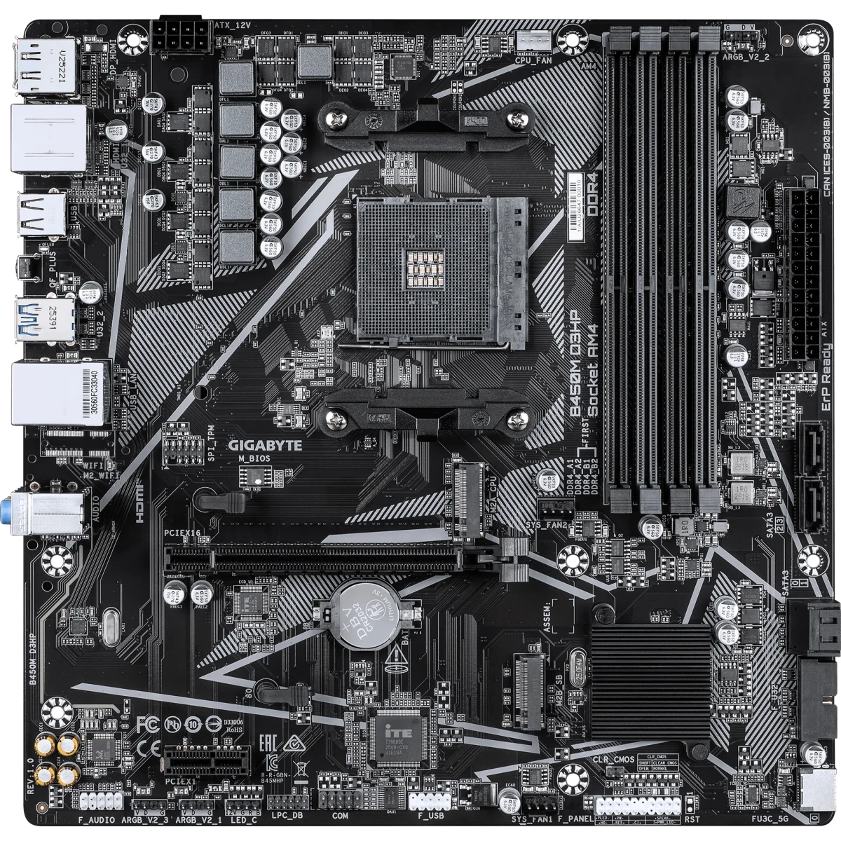 Материнская плата Gigabyte B450M D3HP