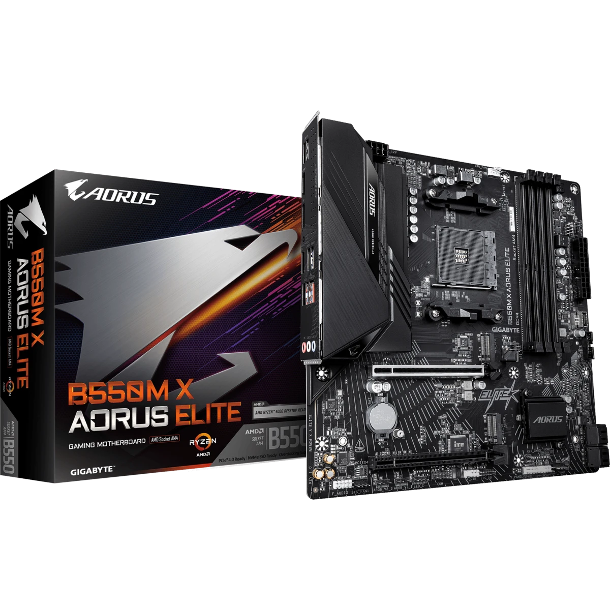 Материнская плата Gigabyte B550M X AORUS ELITE - фото 4