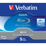 Диск BD-R Verbatim 25GB 6x Jewel Case (5 шт.) (43836)