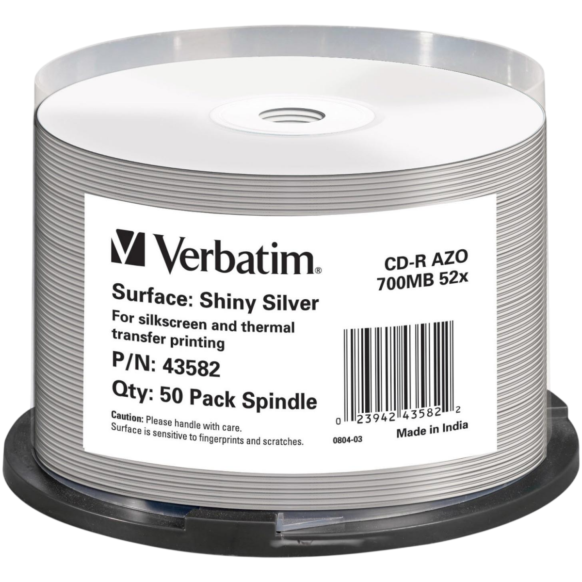 Диск CD-R Verbatim 700MB 52x AZO Cake Box Printable (50 шт.) (43582) - фото 2