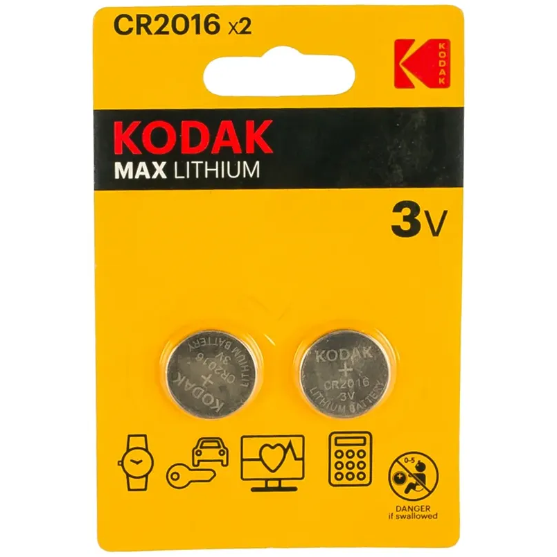 Батарейка Kodak (CR2016, 2 шт.) - B0037002