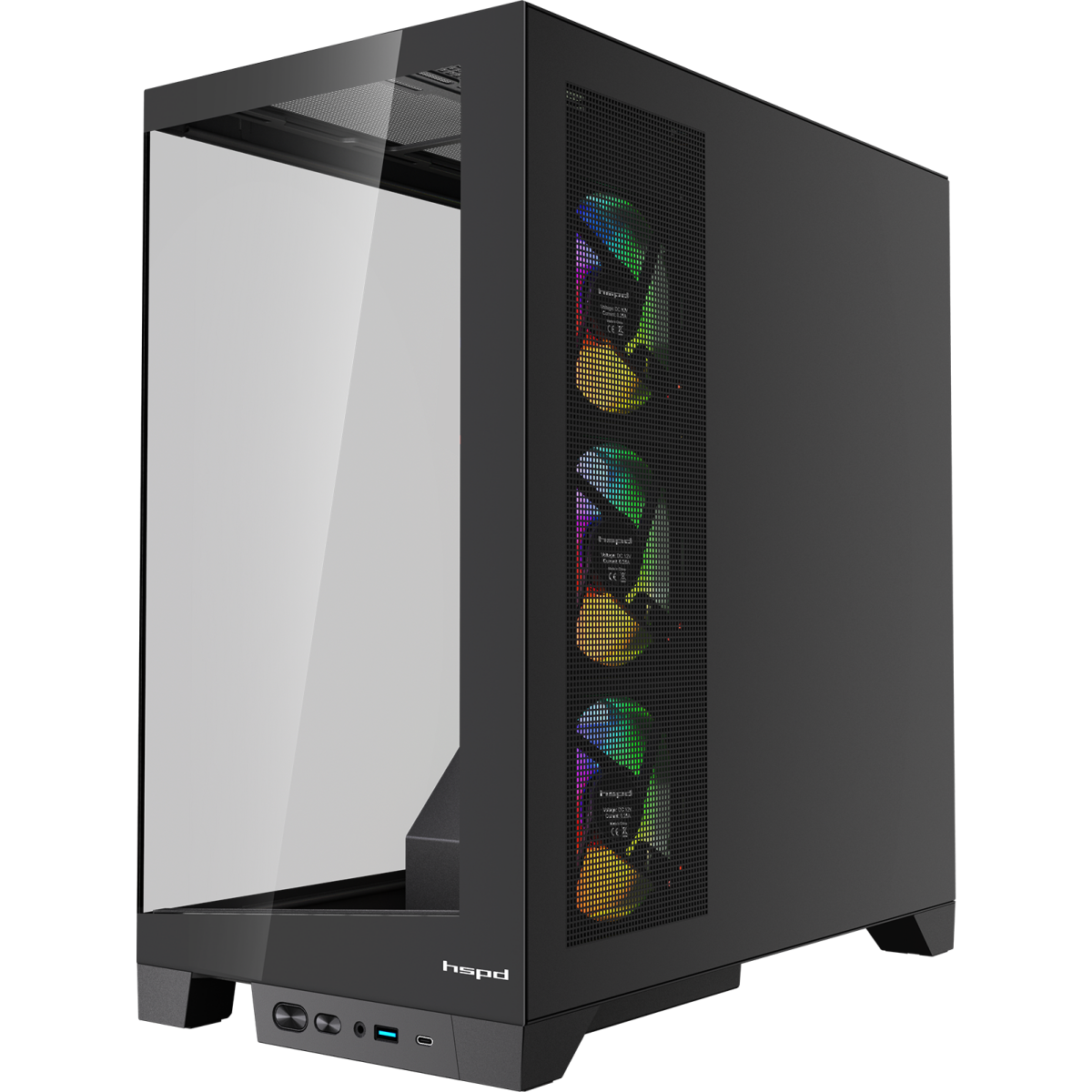 Корпус HSPD F550-TGBK-ARGB Black - фото 3