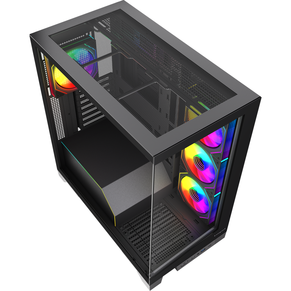 Корпус HSPD F550-TGBK-ARGB Black - фото 4