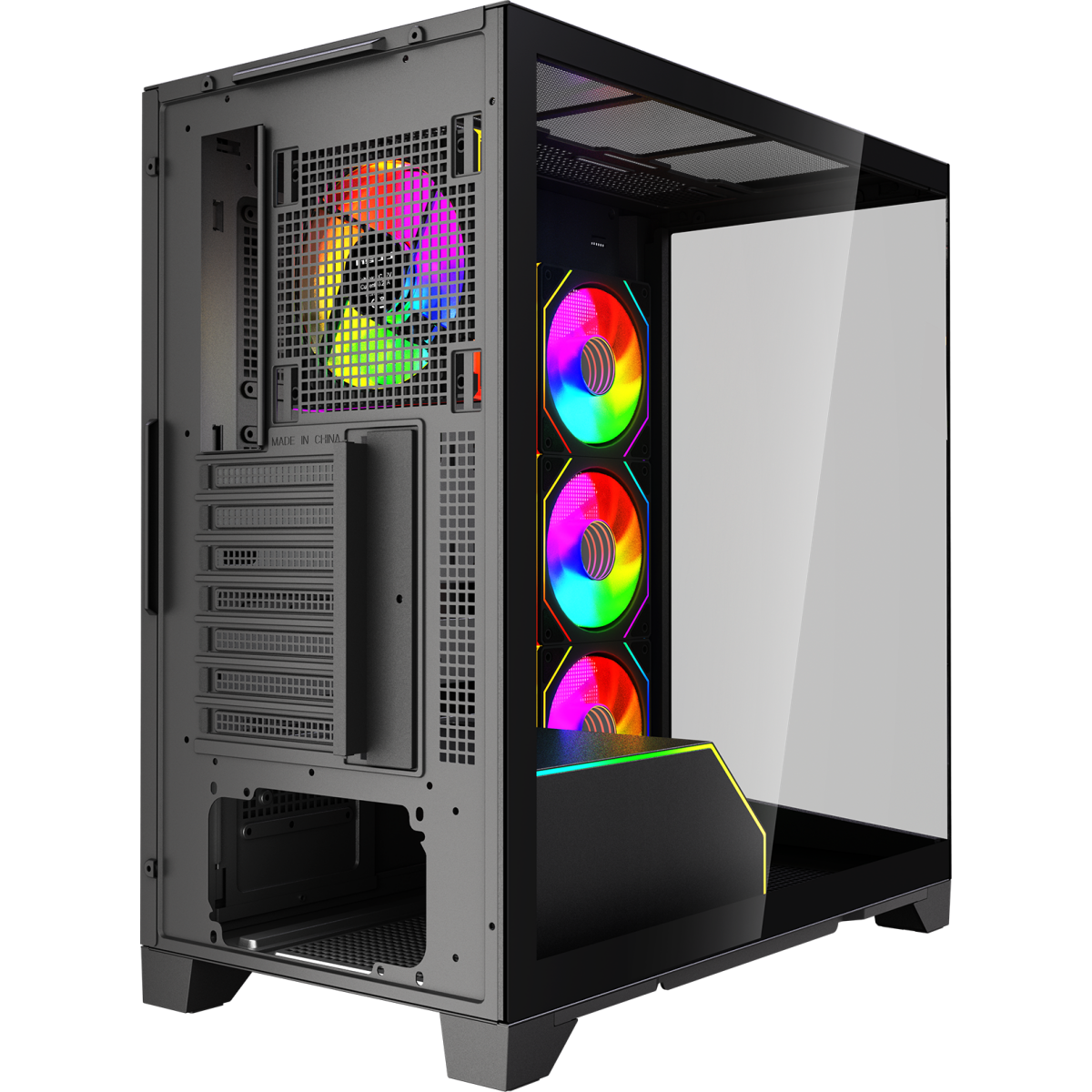Корпус HSPD F550-TGBK-ARGB Black - фото 7