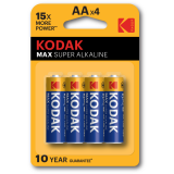 Батарейка Kodak Max Super Alkaline (AA, 4 шт.) (B0005120)