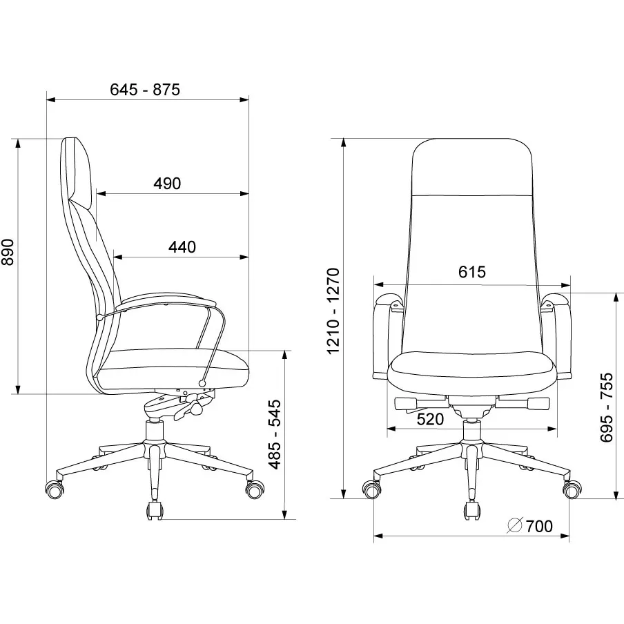 Офисное кресло Бюрократ T-999SL Nappa Black - T-999SL/NAPPA-BLACK - фото 11