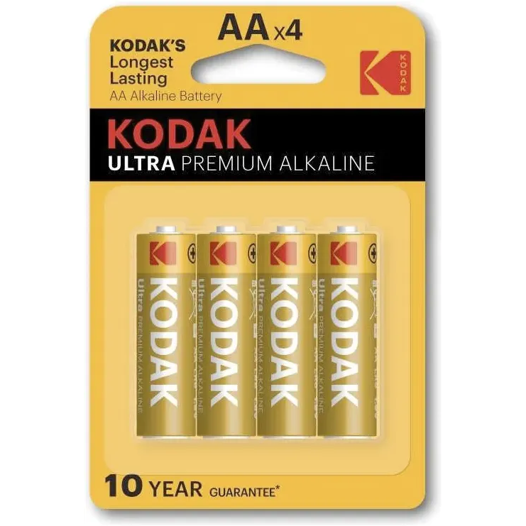 Батарейка Kodak Ultra Premium Alkaline (AA, 4 шт.) - B0005248