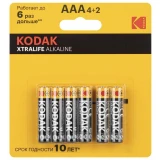 Батарейка Kodak XTRALIFE (AAA, 6 шт.) (B0064291)