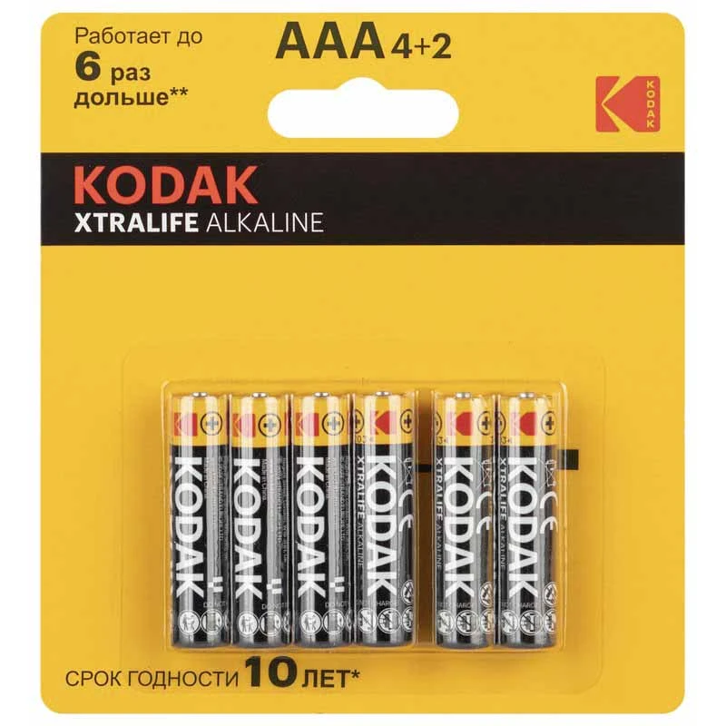 Батарейка Kodak XTRALIFE (AAA, 6 шт.) - B0064291